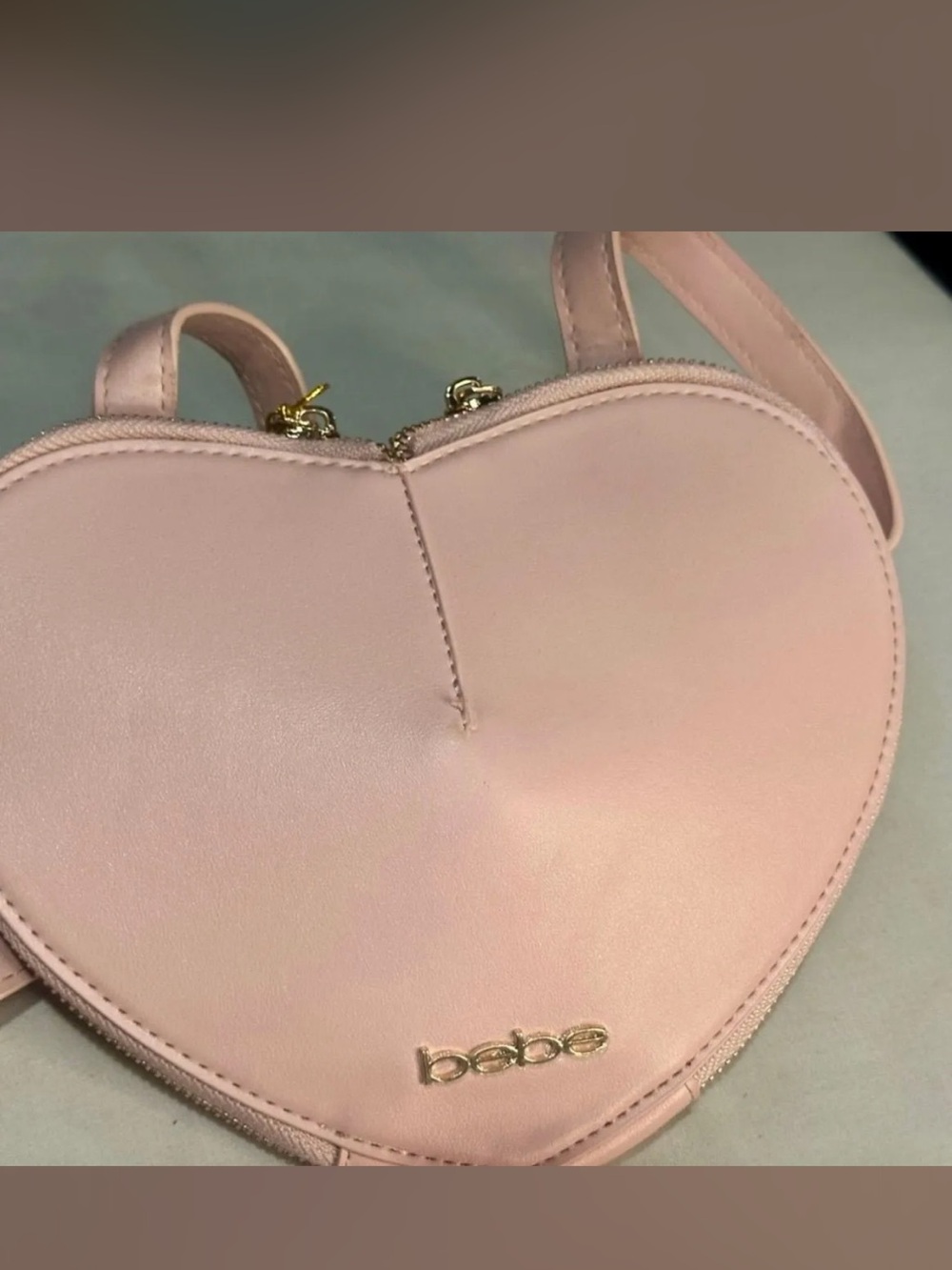 Bebe Malou Heart Crossbody - Dark Blush (msrp $69)